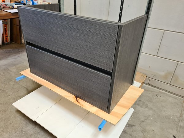 Onderkast 80 x 40 x 55 cm grijs hout (gereserveerd)