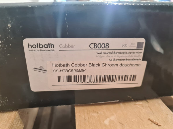 Hotbath Cobber B008 douchethermostaat zwart chroom