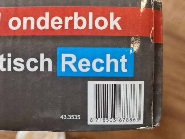 Wiesbaden Radiator aansluitset recht onderblok chroom