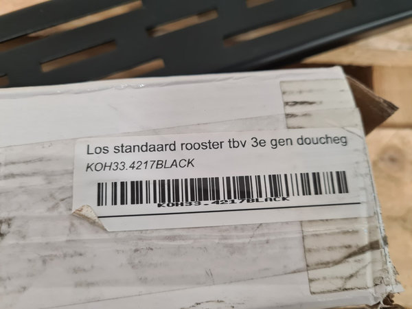 Douchegoot rooster 100 cm mat zwart (bva juli 2022)