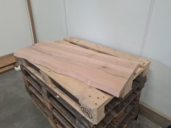 Wastafelblad 120 x 46 cm massief hout