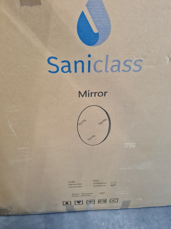 Saniclass Spiegel 120 cm rond met verlichting en verwarming