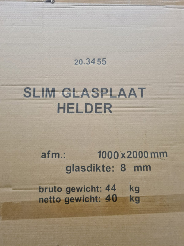 Wiesbaden Douchewand 100 x 200 cm helder glas / mat wit profiel