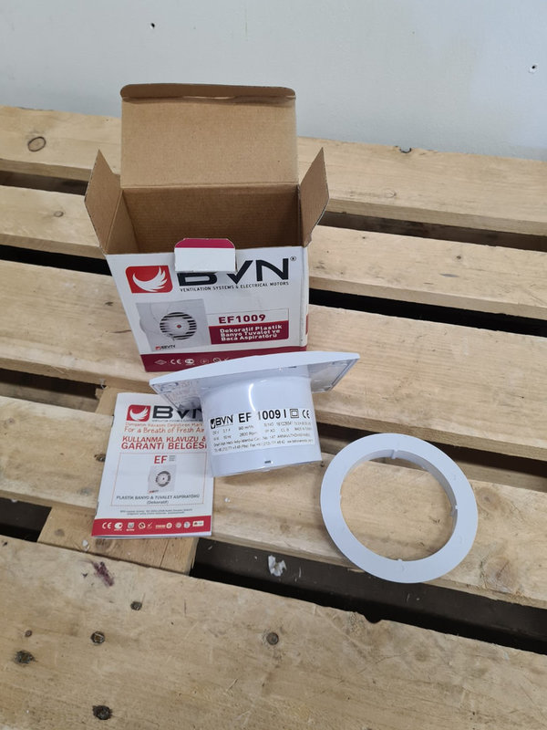 BVN Badkamer ventilator wit voor gat 95 mm