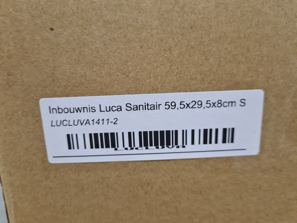 Luca Inbouwnis 59,5 x 29,5 x 8 cm mat wit