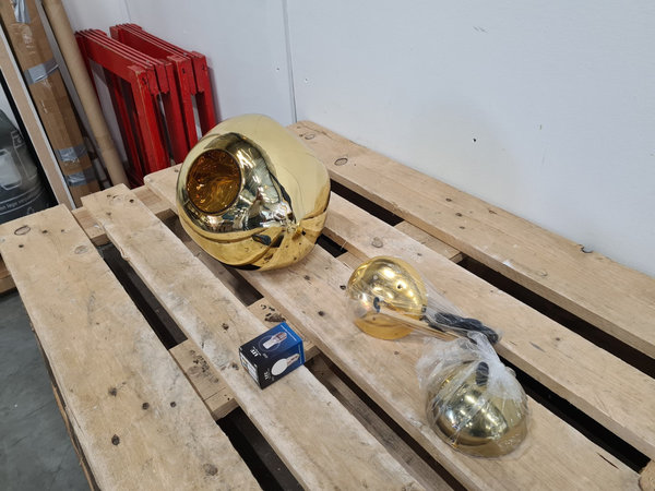 Sanimex Hanglamp Sanimex Njoy Met E27 Fitting 27 cm Inclusief 4W Lamp Glas Goud