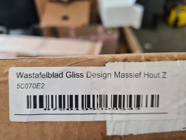 Gliss Design Wastafelblad 70 x 45 cm massief hout