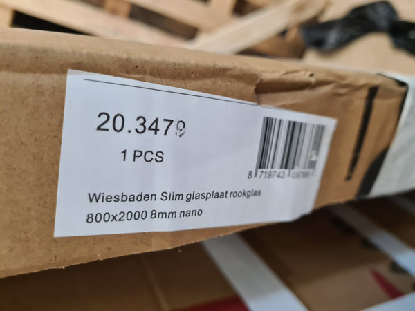 Wiesbaden douchewand 80 x 200 cm rookglas zonder profielset