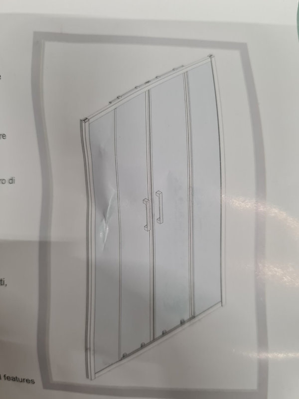 Lacus douchedeur 140 x 200 cm 2 deuren helder glas / chroom profiel