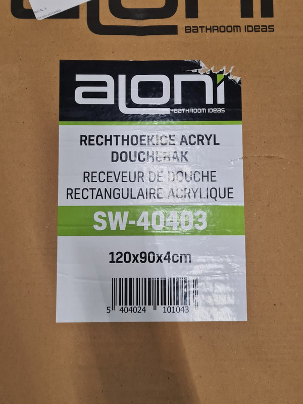 Aloni Douchebak 120 x 90 x 4 cm acryl