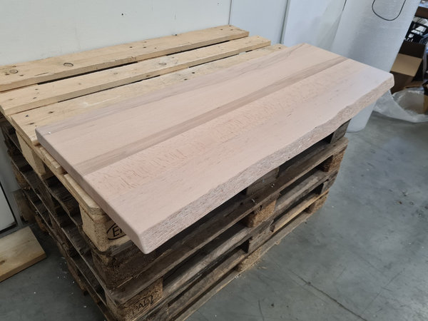 Wastafelblad 120 x 46 cm massief hout