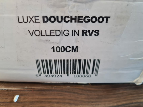 Douchegoot 100 cm RVS
