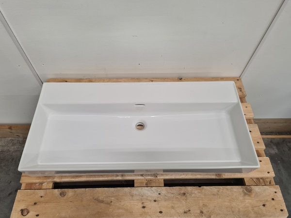 Wastafel Plieger Kansas 100 x 46,6 cm met overloop Wit zonder kraangat