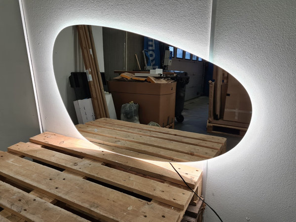 Spiegel Gliss Design Trendy Oval LED Verlichting 120 x 70 cm