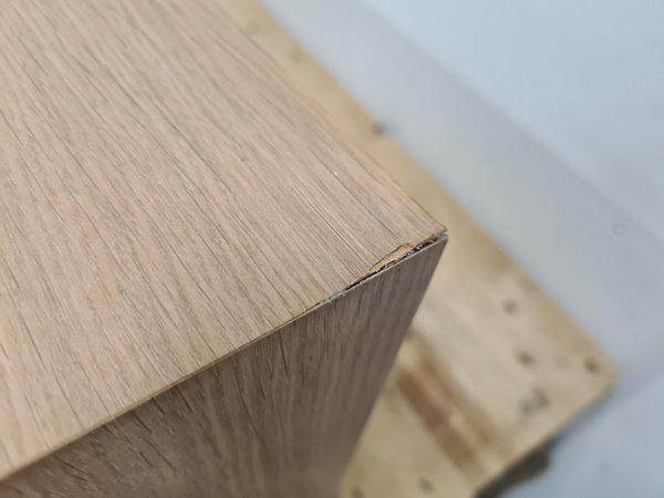 Badmeubel 120 x 47 cm hout met zwevend solid surface blad