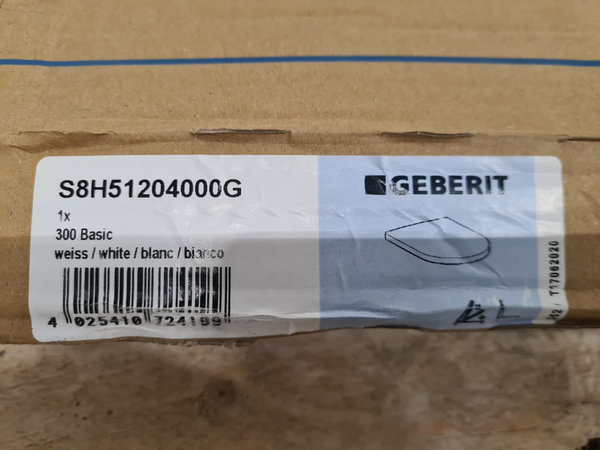 Geberit 300 Basic Closetzitting met deksel topfix sofclose 37x44,5 cm Wit
