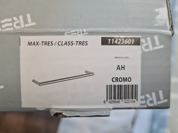 Tres Max handdoekrek chroom 40 cm
