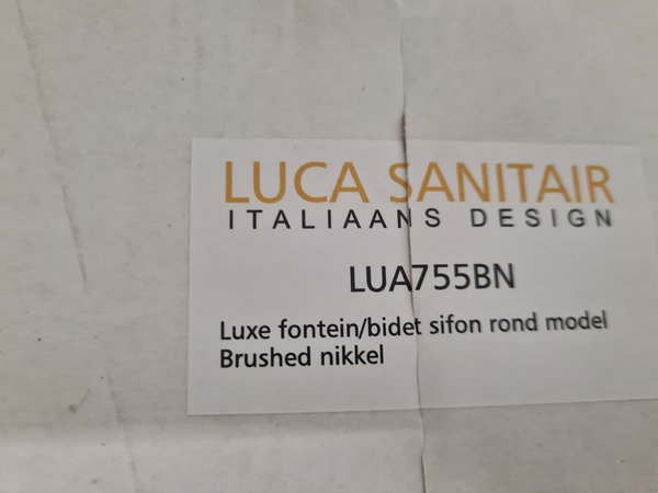 Luca sanitair sifon brushed nickel LUA755BN