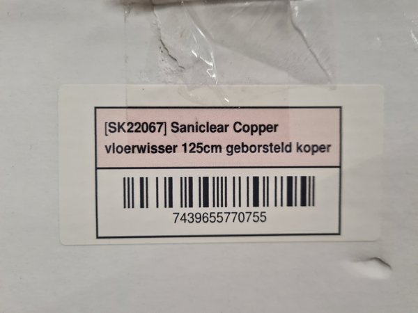 Saniclear Copper vloertrekker 125cm geborsteld koper