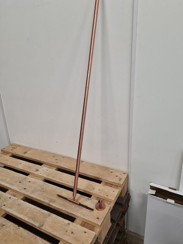 Saniclear Copper vloertrekker 125cm geborsteld koper
