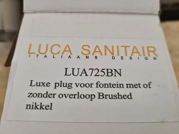 Luxe fontein plug brushed nikkel LUA725BN