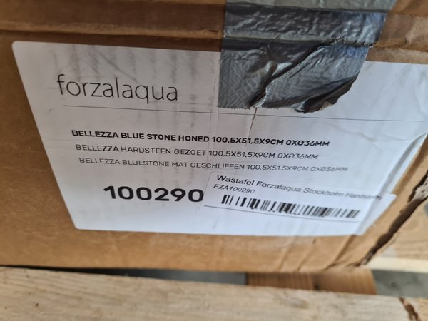 Wastafel Forzalaqua Stockholm Hardsteen Gezoet Zonder Kraangat 100,5x51,5x9,5 cm