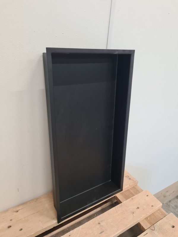 Plieger Inbox inbouwnis met flens 60x30x7.5cm waterproof zwart (B)