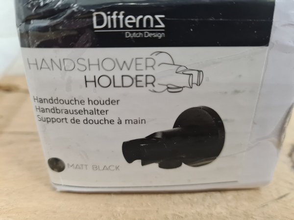 Handdouche Houder Differnz met wateruitloop Zwart